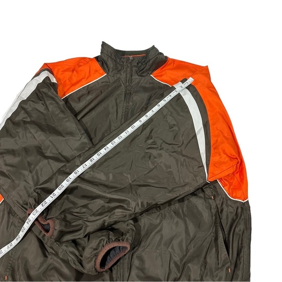 NFL Cleveland Browns Orange Reversible Full Zip Jacket Sz L Embroidered Nylon - Picture 15 of 16